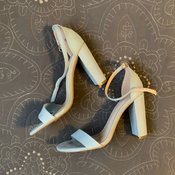 JustFab Light Blue Block Heels - Picture 3 of 5